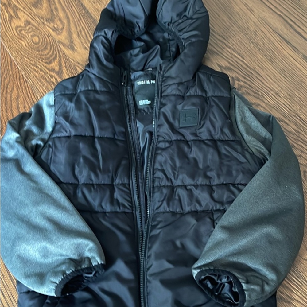 Under Armour Black and Gray Kids Puffer Jacket